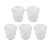 Macetas reutilizables transparentes para uso en interiores e invernaderos. La construcción de PET permite la inspección visual del estado del suelo y el agua (con bandeja) #10 cm