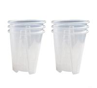 Macetas suculentas de plástico transparente con agujeros de aire para drenaje, adecuadas para orquídeas y otras plantas pequeñas en el jardín del hogar (16 cm/6 piezas)