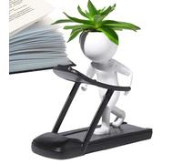 Macetas Suculentas - Macetas Suculentas con Forma Humana De Levantamiento De Pesas De Resina, Maceteros Suculentos Geométricos Portátiles, Maceta Decorativa Creativa para Mesa De Repisa, Baño, Manto,