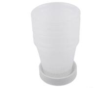 Macetas transparentes para orquídeas con orificios de drenaje, paquete de 6, incluye platillos para la salud de las raíces y el control de la humedad en jardinería interior (4 cm)