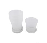 Macetas transparentes para orquídeas con orificios de drenaje y platillos a juego, paquete de 6 para apoyar la salud de las raíces y mantener la limpieza en tu espacio de jardinería (4 cm)