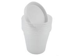 Macetas transparentes para orquídeas, paquete de 6 con platillos para un mejor drenaje y flujo de aire, apoyando la salud de las raíces y fácil observación de la humedad del suelo (16 cm)