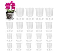 Macetas transparentes para vivero con drenaje, contenedor de verduras al aire libre, contenedor de iniciación de plantas, para alféizar de ventana, proyecto escolar, balcón, jardín, frutas, patio