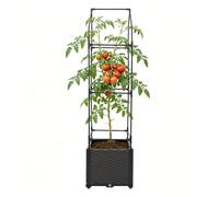 Macetero alto con enrejado, 160 cm, diseño de columna, maceteros | Capacidad de carga de 20 a 30 kg. Estructura de soporte tridimensional para plantas trepadoras, verduras, frutas