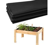 Macetero alto Liner, 160 x 210 cm, inserto de tela para plantas de hortalizas grandes, tela no tejida, transpirable e impermeable, para jardineras altas al aire libre, color negro