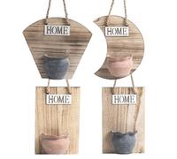 Macetero - Arcilla de madera maciza para pared - Maceta de madera para interior | Decoración de sala de estar