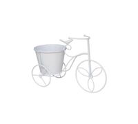 Macetero bicicleta blanco 25x38x16 cm
