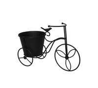 Macetero bicicleta negro 25x38x16 cm