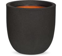 Macetero Capi Urban Smooth Redondo Negro 43 x 41 cm 56 L doble pared tipo cemento