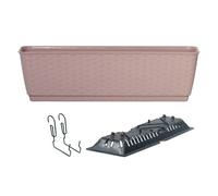 Macetero colgante - incluye ganchos de soporte ratolla p, dimensiones (mm) 590x154x142, color mocca