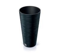 PROSPERPLAST Macetero Color Antracita, con depósito, colección Furu, de 25 x 25 x 48 cm, Capacidad de 7,5 L, ZA5261