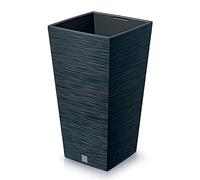 Prosperplast Macetero colección Furu con depósito Antracita 26,5 x 26,5 x 50 cm 11 L