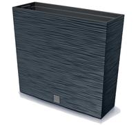 Macetero color antracita, con depósito, colección FURU, de 58 x 18 x 49,8 cm, capacidad de 12 L.
