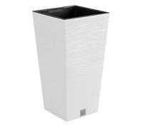 Macetero Color Blanco, con depósito, colección Furu, de 39,5 x 39,5 x 75,5 cm, Capacidad de 37 L.
