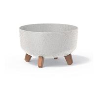 Macetero color blanco roto,sin depósito , colección GRACIA de 28,5 x 28,5 x 17,7 cm, capacidad de 6,8 L.