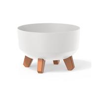 Macetero color blanco,sin depósito , colección GRACIA de 23,5 x 23,5 x 15,5 cm, capacidad de 3,8 L.