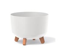 Macetero color blanco,sin depósito , colección gracia de 29cm x 29cm x 22cm cm, capacidad de 9,8 l.