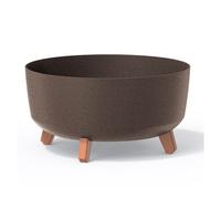 Prosperplast Macetero Color café, con Patas Desmontables, Redondo, colección Gracia de 38 x 38 x 19,5 cm, Capacidad de 14,3 L.