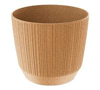 Macetero color ocre,sin depósito , colección RYFO ECO de 14,6 x 14,6 x 12,6 cm, capacidad de L.