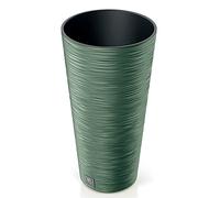 Macetero Color Verde Tierra, con depósito, colección Furu, de 30 x 30 x 57,5 cm, Capacidad de 15 L, Prosperplast