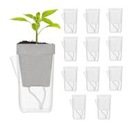 Macetero con autorriego: Juego de maceteros hidropónicos de 12 Piezas, macetas para Plantas de Interior con Orificios de Drenaje, recipientes de Cultivo de propagación para un Desarrollo Saludable de