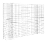Macetero de alambre de acero, 260 x 40 x 180 cm, en forma de H, cesta de alambre para flores, resistente malla de acero inoxidable, fácil de montar