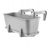 Macetero de balcón KADAX con base, macetero, 40 cm, gris