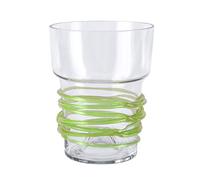 Macetero de cristal para orquídeas, diámetro de 13 cm, altura de 16,5 cm, color verde