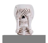 Macetero de Esqueleto, macetero de Calavera para Plantas de Interior - Maceta con Forma de Calavera - Maceta pequeña para Plantas, macetero de Resina para Halloween, gótico, decoración del ho