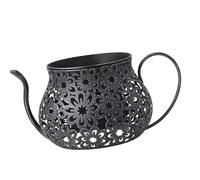 Macetero de Estilo Taza de té de Metal con patrón Decorativo Floral, decoración de jardín para alféizar de Ventana, Patio, macetero Ornamental, Tetera, jarrón, decoración de jardín, pequeño