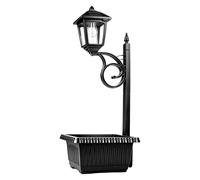Macetero de farol solar 2 en 1 para exteriores con flores | Maceta de porche con luz para patio, porche, jardín, terraza, césped, balcón, camino, apartamento