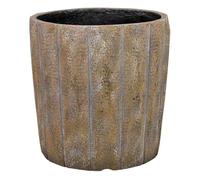 Macetero de fibra de vidrio marrón 35,5x35,5x35,5cm