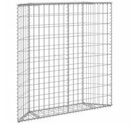 Macetero de gavión con forma trapezoidal de acero galvanizado, 100 x 20 x | Cesta de alambre resistente con juntas soldadas, malla de malla para piedras o grava, jardín y patio