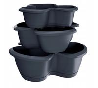 Macetero de hierbas triple cascada 28.1L jardín cocina 3 colores alta calidad
