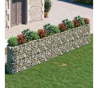 Macetero de hierro galvanizado para jardín (470 x 50 x 100 cm) | Cenefa robusta de acero resistente a la intemperie, maceta decorativa para patio y jardín