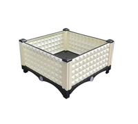 Macetero de jardín, soporte para plantas de 2 niveles con agujeros de drenaje para verduras, hierbas y flores, ideal para decoración de entrada