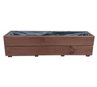 Macetero de Madera FKL para jardín, terraza, Totalmente montado, D27 (Palisandro, 90 cm)