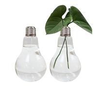 Macetero de mesa de - Jarrón de flores con bombilla | Soporte para jarrones de vidrio hidropónicos en interiores | alto contenido de borosilicato | 14 x 8 cm, maceta de flores, maceta para