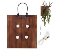 Macetero de Pared de Madera | Panel Colgable para Pared - Portahelechos Rústico para Cocina, Salón, Recibidor, Entrada, Porche, Patio, Dormitorio