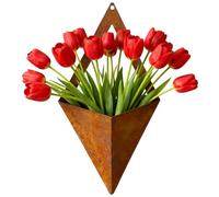 Macetero de pared | Macetero metálico para colgar estilo vintage, contenedor geométrico de pared para interior | Para plantas de interior en casa, jardín, balcón, ventana