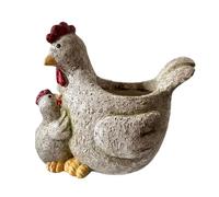 Macetero de pollo - Bonsai Holder, Bird Planter | Parent Child Resin Flowerpot Statue Indoor Shelf, Animal Plant Container For Patio Garden Table Home Desk Windowsill Nursery Decorative Decor