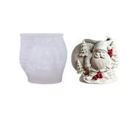Macetero De Silicona Con Temática Papá Noel Para Obras Arte Colofonia Navideñas Y Artículos Decorativos Donación Molde Fundición Elastómero Papá Noel