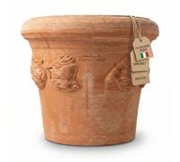 Macetero de Terracota Liscio Toscana limoni Toscana, Hecho a Mano en Italia, 25 cm - 40 cm, Totalmente Resistente a Las heladas, Terracota Italiana (Limoni Toscana, 25 cm)