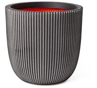 Macetero esférico Capi Groove NL 43 x 41 cm antracita polietileno reciclado