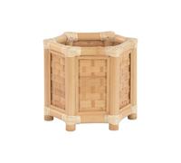 Macetero home esprit bambú ratán tropical 46 x 40 x 40 cm