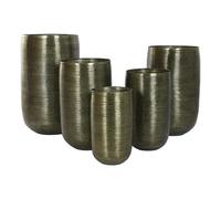 Macetero Home ESPRIT Cobre Aluminio Moderno 50 x 50 x 89 cm 51,5 x 51,5 x 91 cm (5 Unidades)