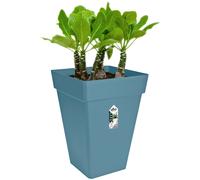 Macetero jardín Azul 30x42x30cm 19L cuadrado plantas flores