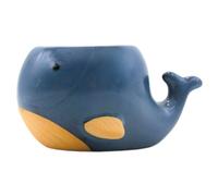 Macetero - Macetero - Maceta - Cuenco Decorativo de cerámica como Ballena, Dimensiones (Largo x Ancho x Alto): 14 x 10 x 7,5 cm Aprox