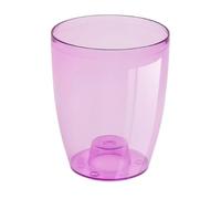 Macetero orquídea de plastico coubi orchid en color violeta transparente 13,2 (largo) x 13,2 (ancho) x 16 (altura) cm
