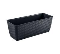 Maceta Balconera Jardinera 6L Rectangular con Ganchos Imitación Ratan 3 Colores